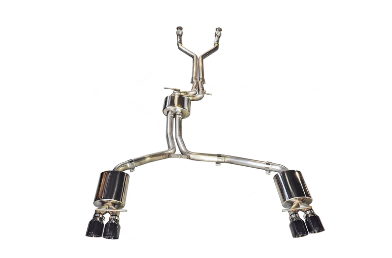 AWE Touring Edition Exhaust for Audi C7 S6 4.0T - Diamond Black Tips - 3015-43010