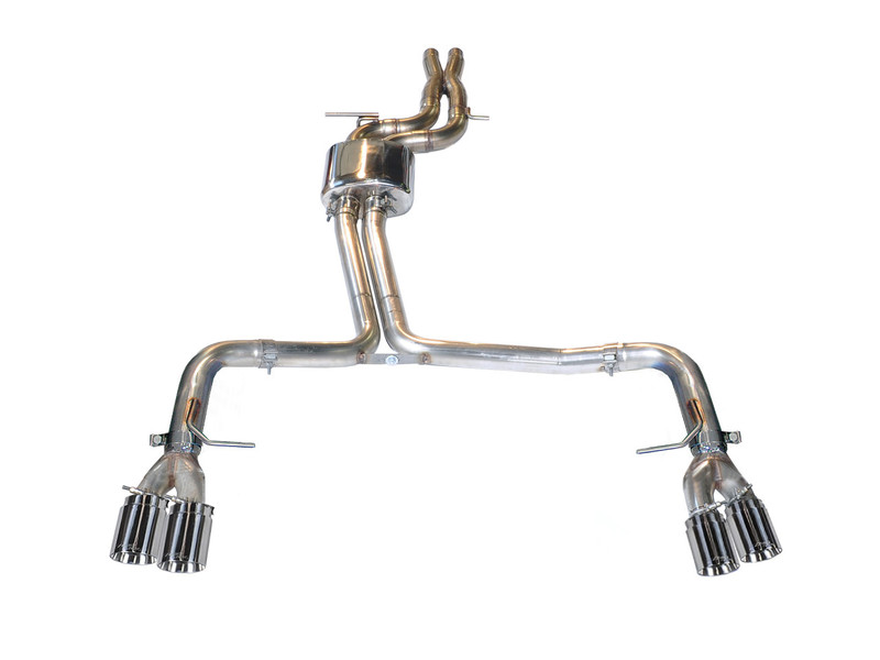 AWE Track Edition Exhaust for Audi S5 3.0T - Chrome Silver Tips (102mm) - 3010-42052