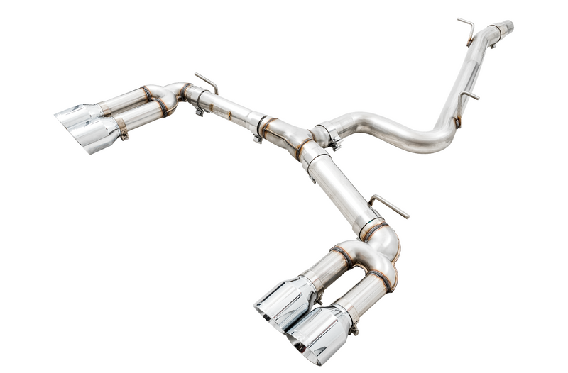 AWE Track Edition Exhaust for Audi 8V S3 - Chrome Silver Tips, 102mm - 3015-42142