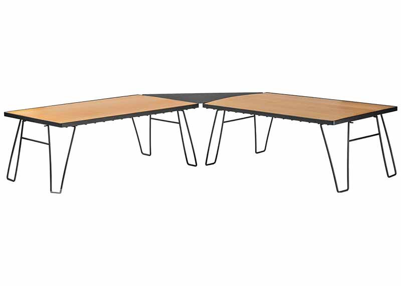 OVS Kick It Collapsible Camp Table, Wood Base & Storage Bag - 30100030