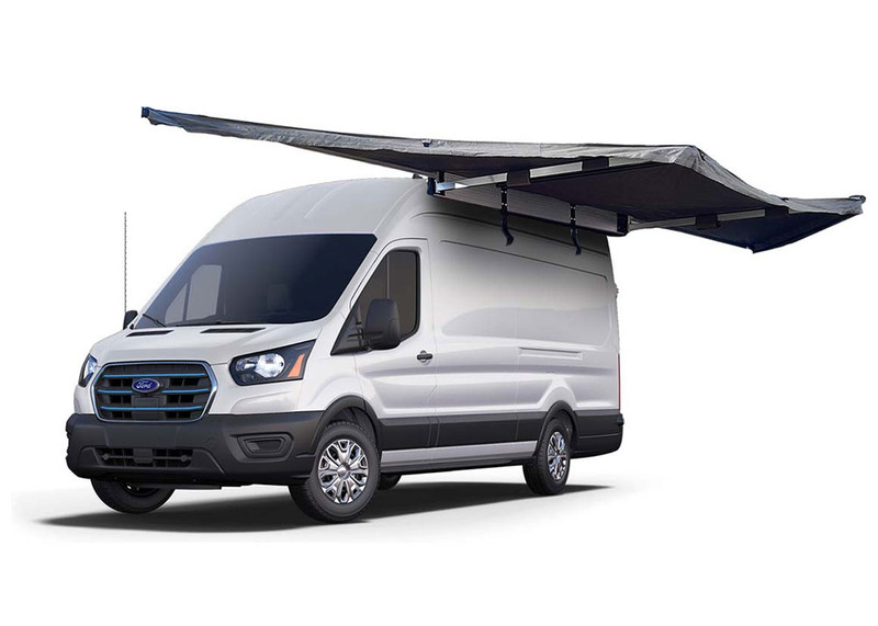 OVS HD Nomadic 180 Awning with Bracket Kit for Mid-High Roofline Vans - 19609908
