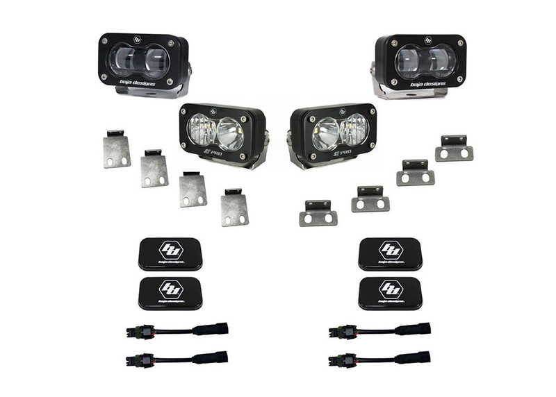 Baja Designs S2 SAE, Clear/S2 Pro Fog Kit - 448182 | Offroad Alliance