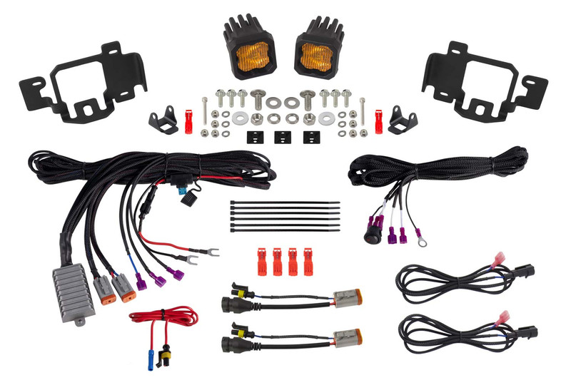 Diode Dynamics SSC1 LED Fog Light Kit SAE Fog for 23-24 Chevrolet Colorado, Yellow - DD7805
