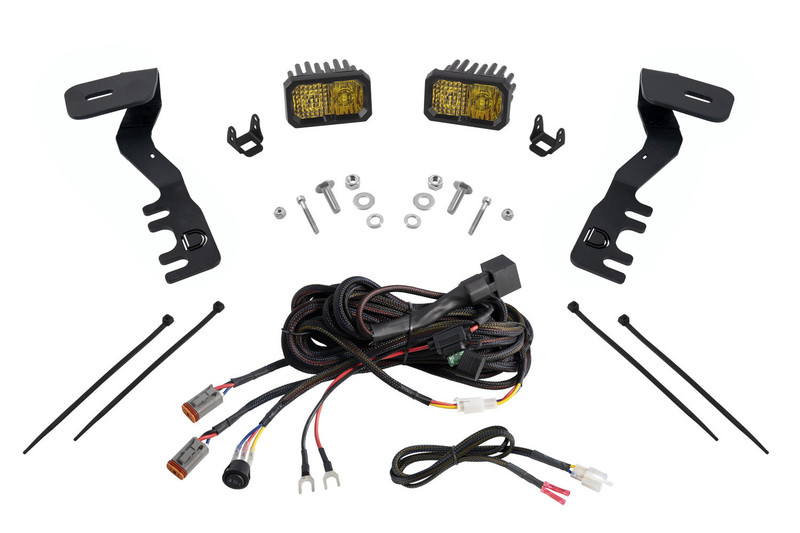 Diode Dynamics Stage Series 2 Inch LED Ditch Light Kit for 24+ Toyota Tacoma, Pro Yellow Combo - DD7937