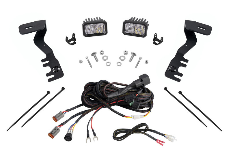 Diode Dynamics Stage Series 2 Inch LED Ditch Light Kit for 24+ Toyota Tacoma, Sport White Combo - DD7934