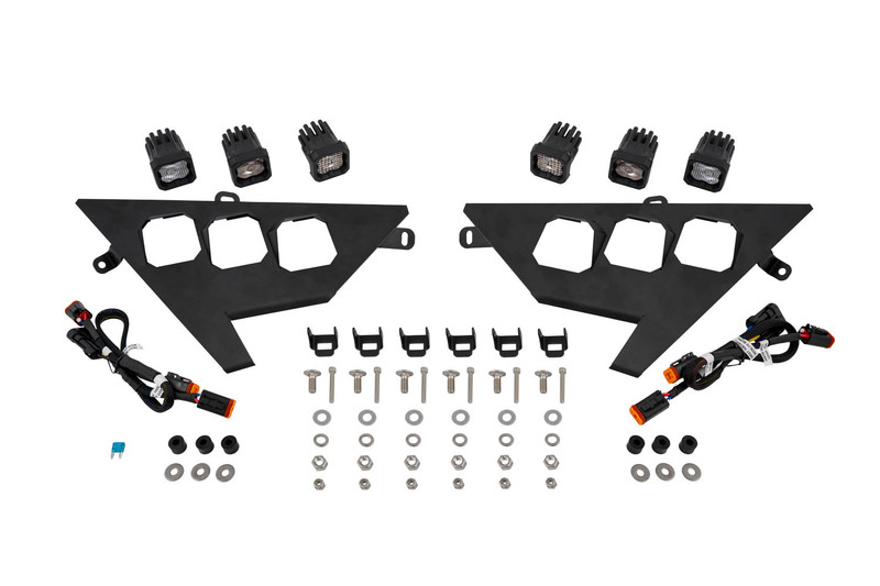 Diode Dynamics 20+ Polaris RZR C1 Headlamp Kit, Sport White ABL (Pair) - DD7645