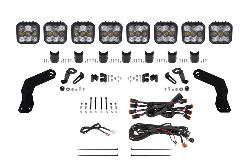Diode Dynamics 17-24 Can-Am Maverick X3 SS5 Pro CrossLink Roof White Combo Lightbar Kit - DD7892