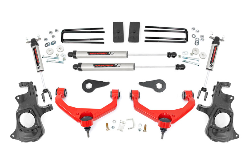 Rough Country 3.5 Inch Knuckle Lift Kit - V2 - Chevy/GMC 2500HD/3500HD (11-19) - 95770RED