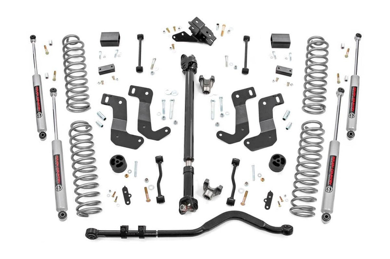 Rough Country 3.5 Inch Lift Kit - C/A Drop - FR D/S - Jeep Wrangler Unlimited 4WD (2024) - 94030