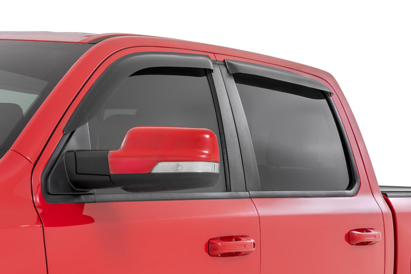 Rough Country Side Window Deflectors - Tape On Rain Guard - Ram 1500 (19-25)/1500 TRX (21-24) - 941924