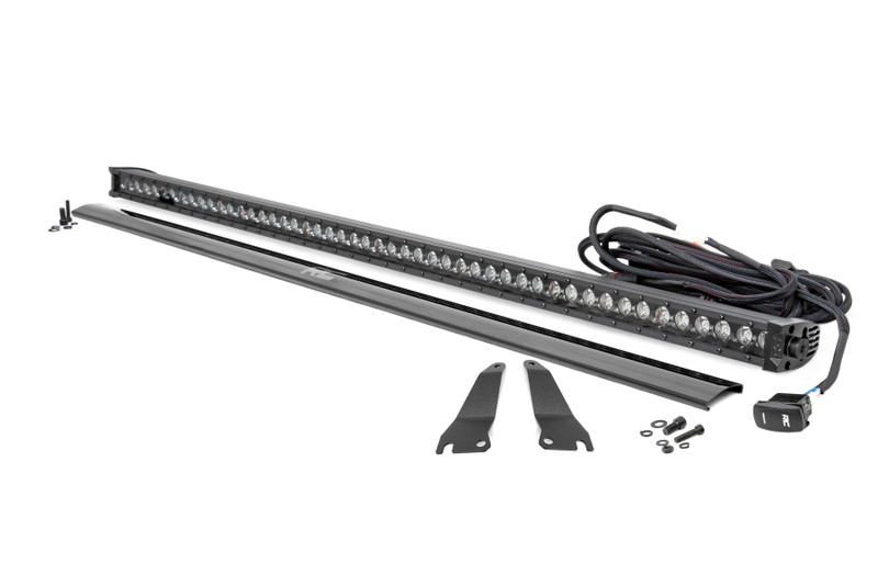 Rough Country LED Light Kit - Cage Mount - 50 Inch Black Single Row - White DRL - Kawasaki Teryx - 94016