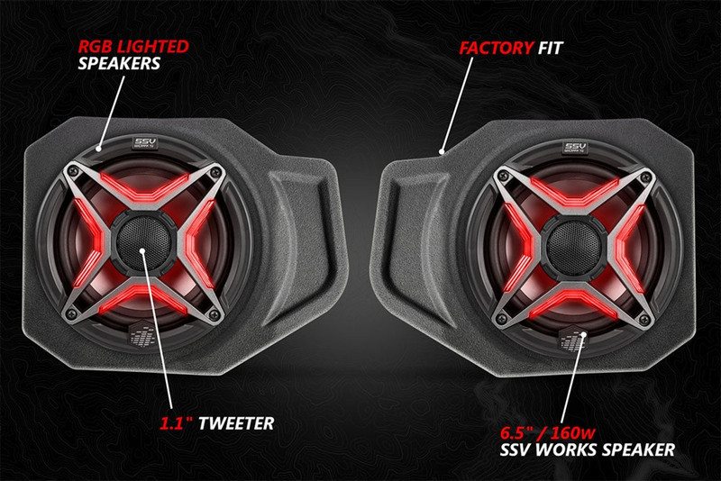 SSV Works V-Spec 3-Speaker Audio System with JVC for 18-24 Polaris Ranger XP1000
