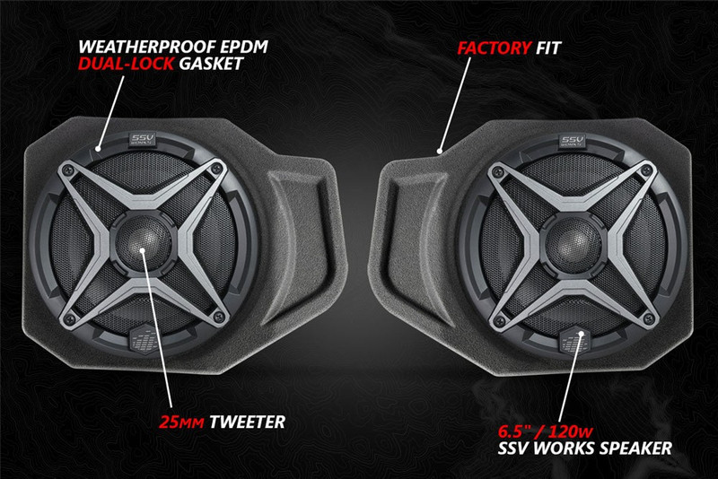 SSV Works A-Spec 3-Speaker Audio System with JVC for 18-24 Polaris Ranger XP1000