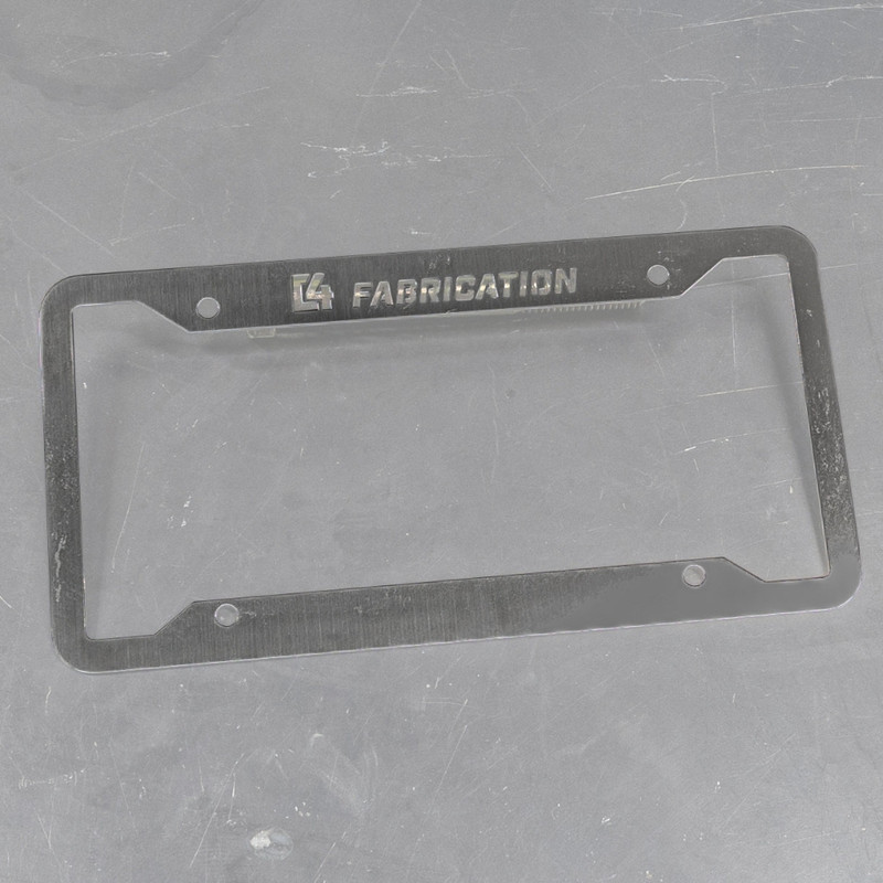 C4 Fabrication License Plate Frame