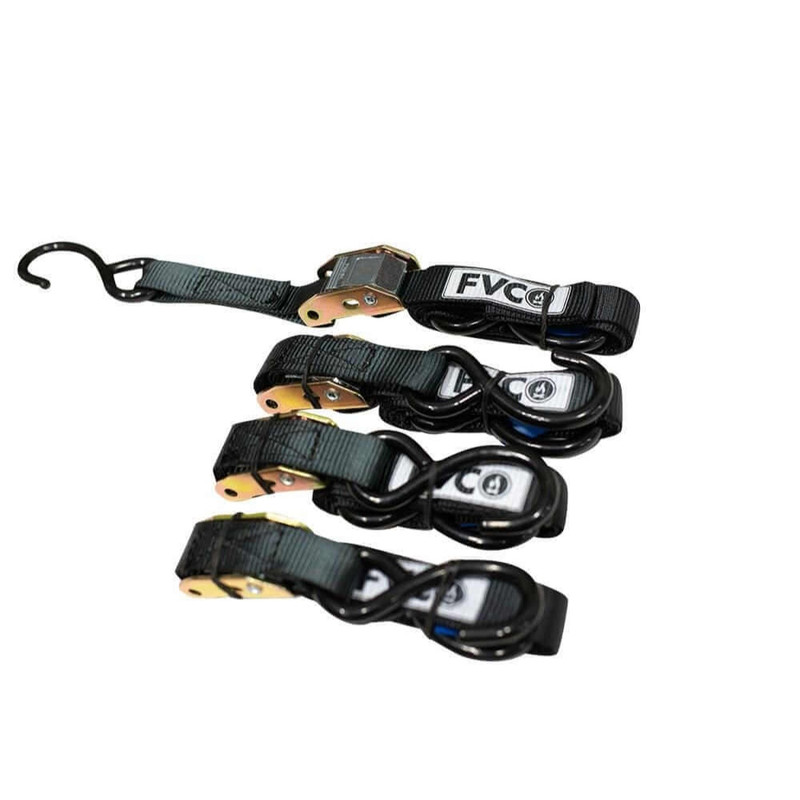 FVC 1" Cam Straps with Coated S-Hooks for Universal - UN3012B