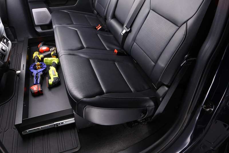 Tuffy Security Rear Underseat Drawer (Combo Lock) for 15-26 F-150 F-250, 19-26 Silverado/Sierra - 44001-01-03