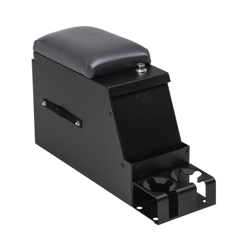 Tuffy Security Series II Center Console (8 in. Wide, Black Console, Charcoal Gray Armrest) - 012-C03