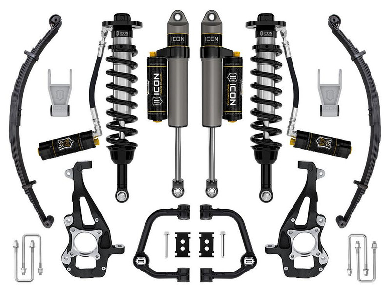 ICON 4wd, 3.5-4.5" Lift, Stage 4 Suspension System, Tubular, CDCV w/ Leaf Packs for 21-24 F-150 - K93144TL