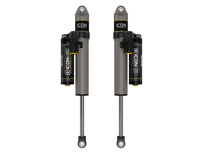 ICON 0-1" Lift, Rear, VS 2.5 Aluminum Series Shock Absorbers, Piggyback Reservoir w/ CDEV (Pair) for 21-25 F-150 - 97720EP