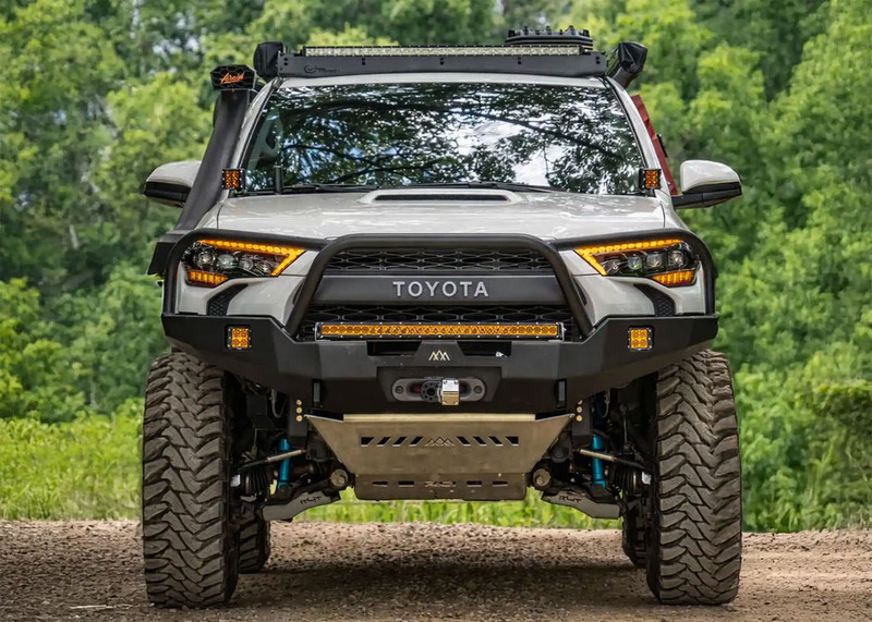 Backwoods Hi-Lite Overland Front Bumper with Bull Bar for 10-24 4Runner - BWT4R5-103FGBBB