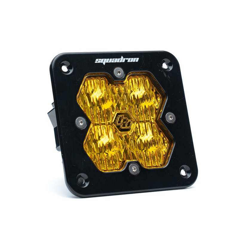 Baja Designs Squadron 2.0 Sport LED Light Pod, Flush Mount, Wide Cornering (Baja Amber) - 55-1015-2