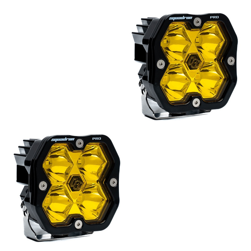 Baja Designs Squadron 2.0 Pro LED Light Pods, Spot (Baja Amber) (Pair), No Harness - 49-7811-2NH