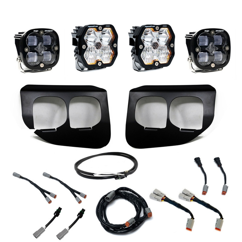 Baja Designs Squadron 2.0 Pro/Squadron SAE Dual Fog Pocket Light Kit (Clear) for 20-22 F-250/350 Super Duty (w/ Upfitter) - 44-0039-UP