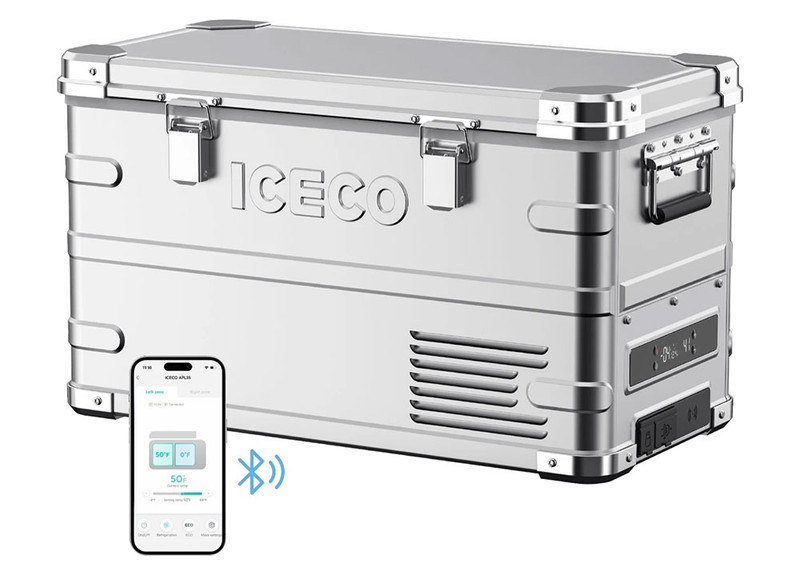 ICECO 37QT APL35 Dual Zone Aluminum Fridge | Silver