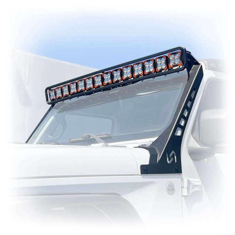 Turn Offroad Baja Windshield Light Mount for 18-26 Jeep JL, 2-Door & 4-Door - LB5-JL