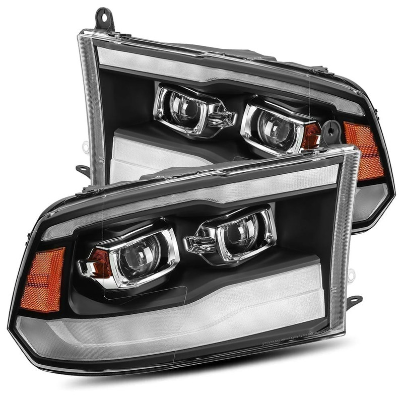AlphaRex LUXX-Series LED Projector Headlights (Black) for 09-18 RAM 1500, 10-18 2500/3500/4500/5500, 19-24 RAM 1500 Classic - 880539