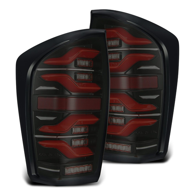 AlphaRex LUXX-Series LED Tail Lights (Black-Red) for 16-23 Tacoma - 680000