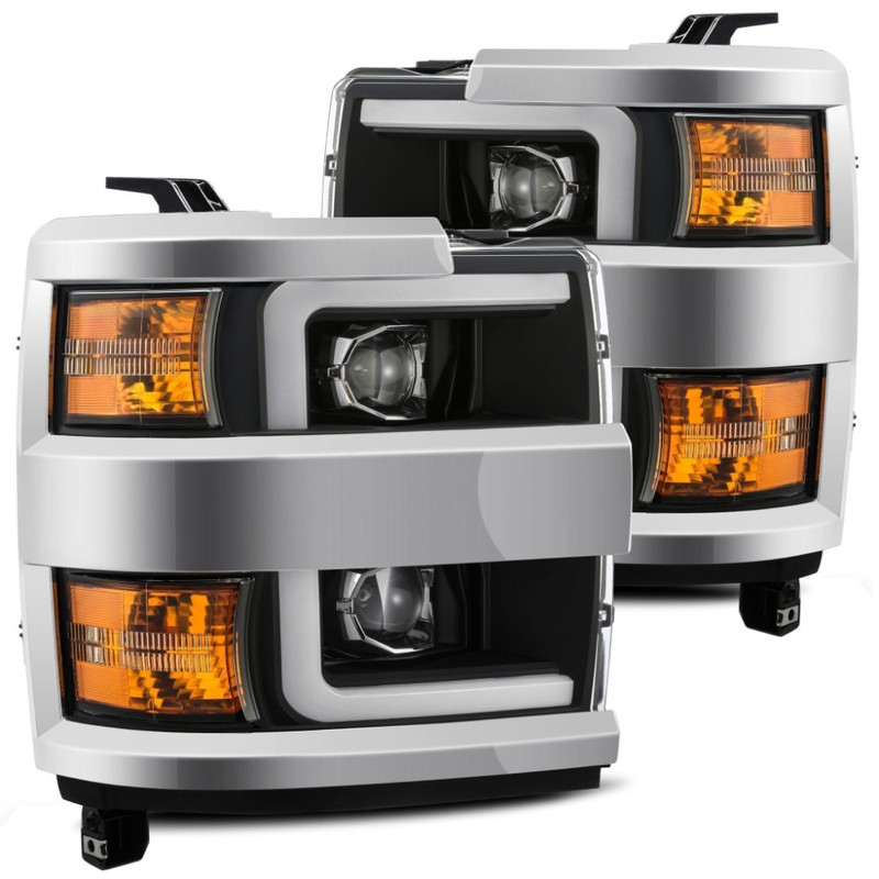 AlphaRex PRO-Series Halogen Projector Headlights (Black) for 15-19 Silverado 2500HD/3500HD - 880224