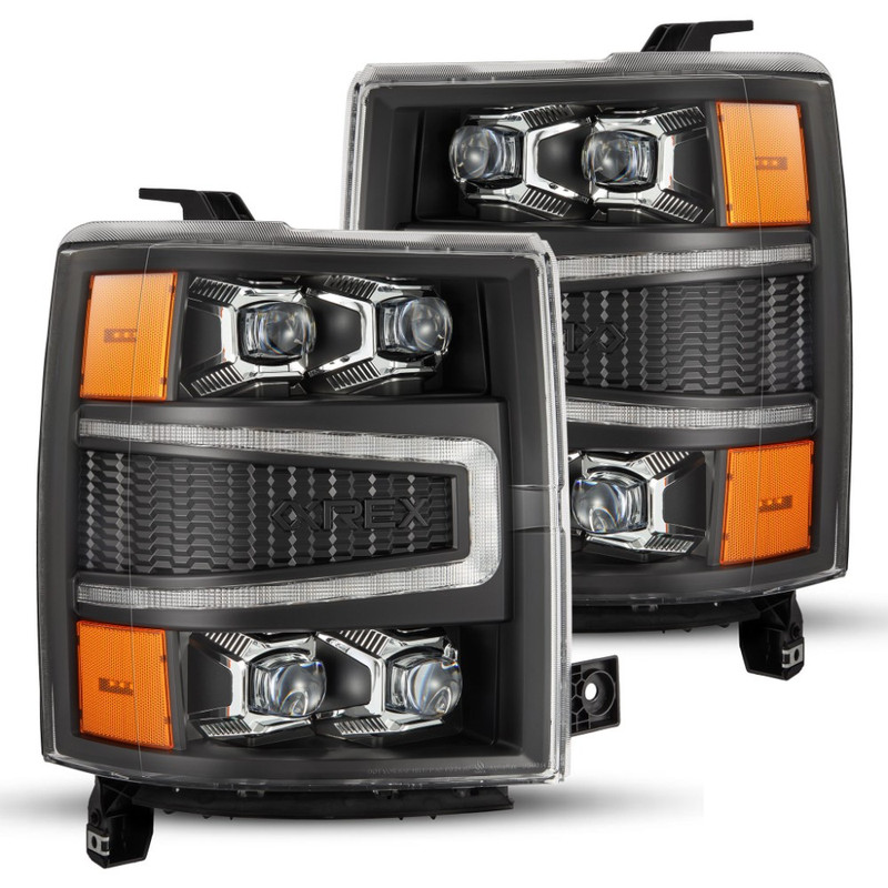 AlphaRex NOVA-Series LED Projector Headlights (Black) for 14-15 Silverado 1500 - 880239