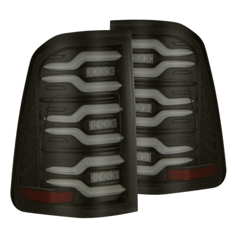 AlphaRex LUXX-Series LED Tail Lights (Black Smoke) for 25-26 RAM 1500 - 640042
