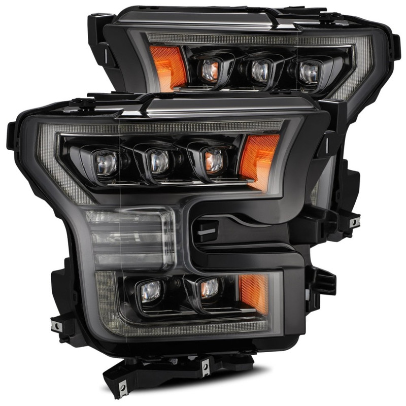 AlphaRex NOVA-Series LED Projector Headlights (Alpha-Black) for 15-17 F-150, 17-20 Raptor - 880163