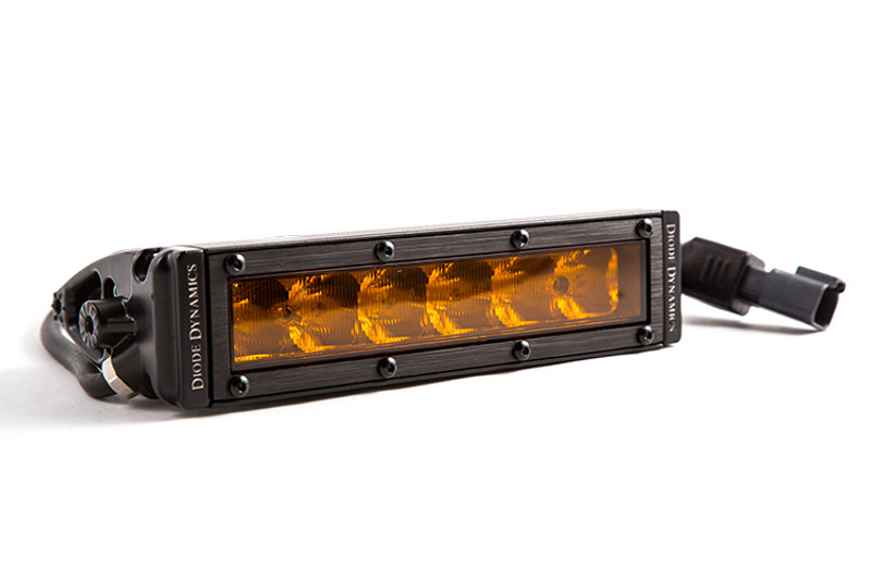 Diode Dynamics 6 Inch LED Light Bar Single Row Straight SS6 Amber Driving Light Bar Single-DD5036S