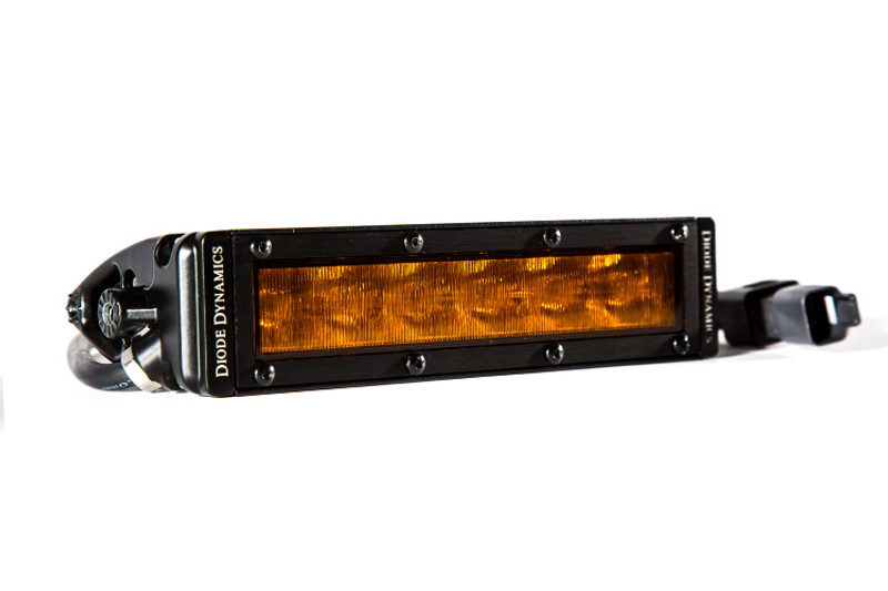 Diode Dynamics 6 Inch LED Light Bar Single Row Straight SS6 Amber Wide Light Bar Single-DD5044S