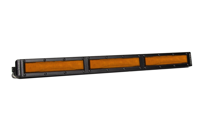 Diode Dynamics 18 Inch LED Light Bar Single Row Straight Amber Flood Each Stage Series-DD6042