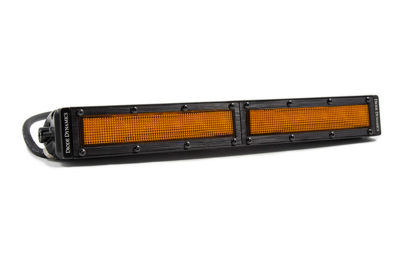 Diode Dynamics 12 Inch LED Light Bar Single Row Straight Amber Flood Each Stage Series-DD6041S