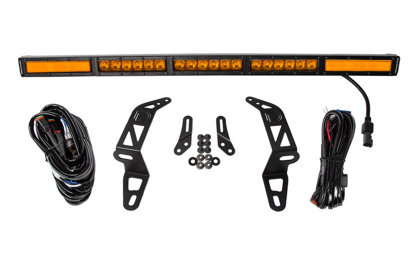 Diode Dynamics SS30 Bumper Bracket Kit for 18-21 Jeep JL Wrangler/Gladiator, Amber Combo Single-DD6082
