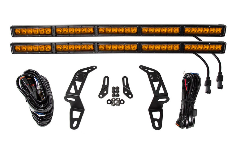 Diode Dynamics SS30 Bumper Bracket Kit, Amber Driving Dual for 18-21 Jeep JL Wrangler/Gladiator - DD6086