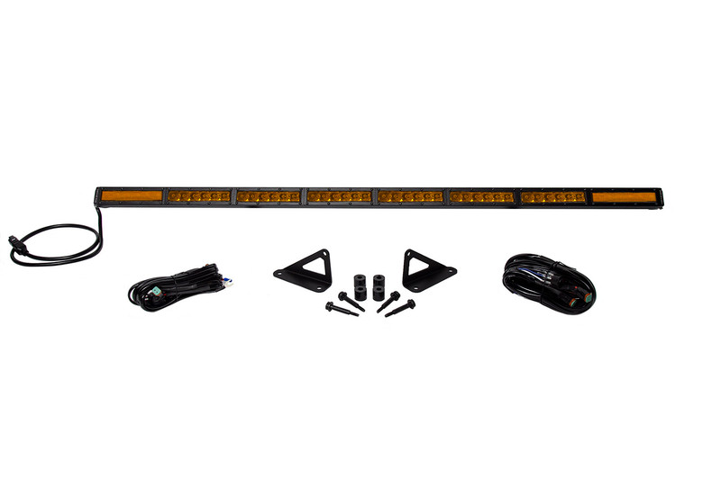 Diode Dynamics SS50 Hood LED Light Bar Kit for 18-21 Jeep JL Wrangler/Gladiator, Amber Combo-DD6109