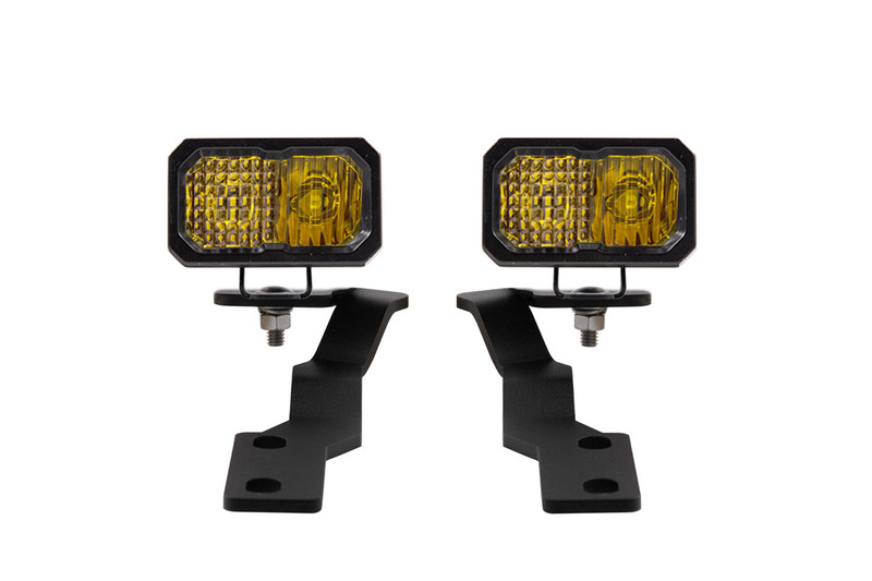 Diode Dynamics Stage Series 2in LED Ditch Light Kit for 16-21 Toyota Tacoma, Pro Yellow Combo-DD6379