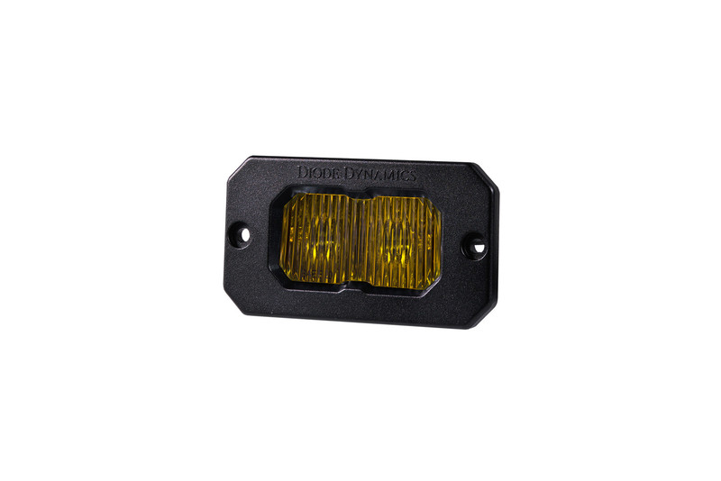 Diode Dynamics Stage Series 2 Inch LED Pod, Pro Yellow Fog Flush Amber Backlight Each-DD6433S