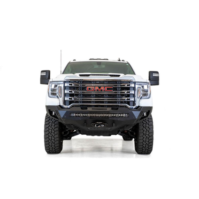 Addictive Desert Designs Stealth Fighter Front Bumper: 20-23 GMC 2500/3500 - F461403030103