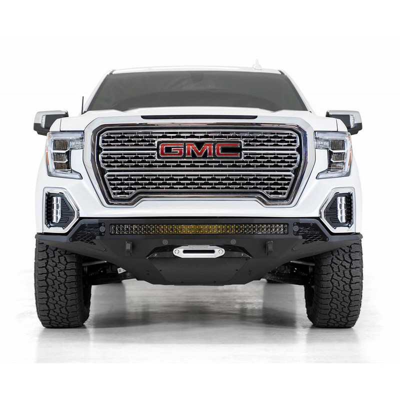 Addictive Desert Designs GMC Sierra 1500 Stealth Fighter Front Bumper w/Sensors w/Winch Mount - F471423030103