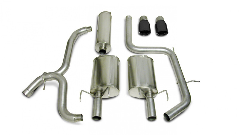 Corsa Performance 3.0in. Cat-Back Sport Single Exhaust 4.0in. Black Tip 2004 Pontiac GTO 5.7L V8 - 14185BLK