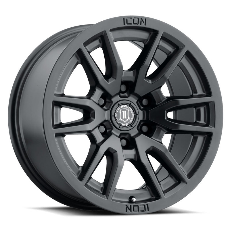 ICON Alloys Vector 6 Black - 17x8.5 | 6x120 | 0 ET | 4.75" BS - 2417859447SB