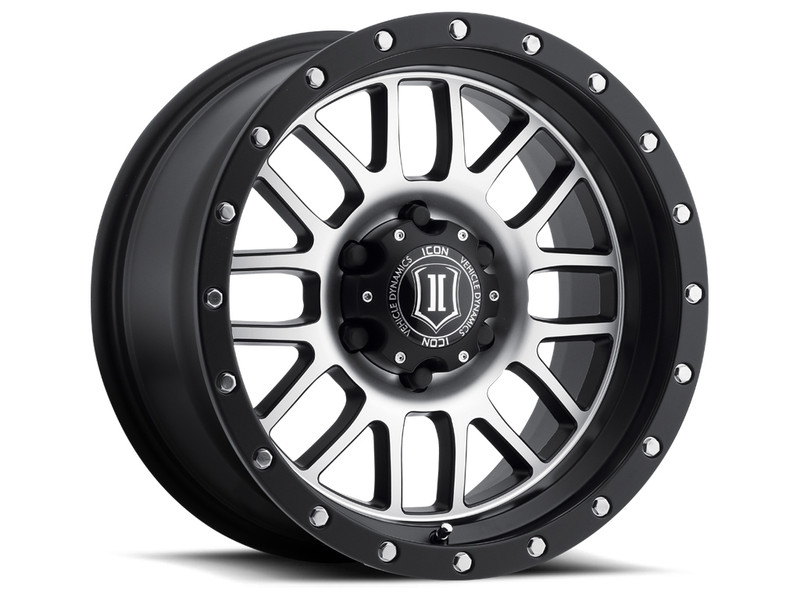 ICON Alloys Alpha Black w/ Black Ring - 17x8.5 | 6x135 | 6 ET | 5" BS - 1217856350MB