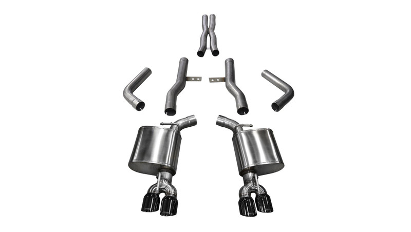 Corsa Performance 2.75in. Cat-Back Xtreme Dual Rear Exit Exhaust 3.5in. Black Tips 15-Present Dodge Challenger SRT 392/R/T Scat Pack/SRT Hellcat 6.2L/6.4L V8 - 14989BLK